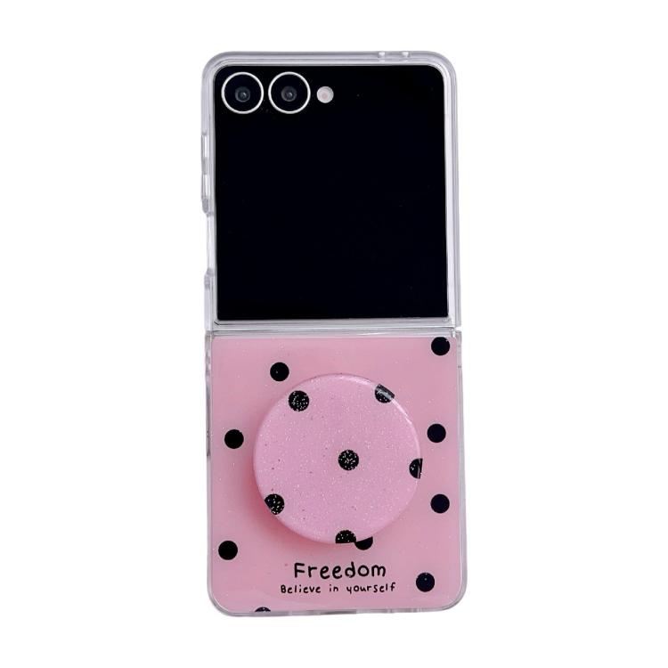 Glitter Powder Dots Pattern Phone Case with Holder