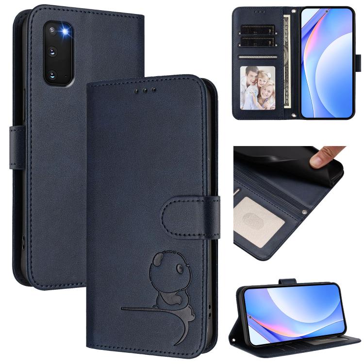 Litter Panda Embossing RFID Leather Phone Case with Lanyard, For Samsung Galaxy S25 Ultra 5G, For Samsung Galaxy S24 FE 5G, For Samsung Galaxy S24 Ultra 5G, For Samsung Galaxy S23 FE 5G, For Samsung Galaxy S23 Ultra 5G, For Samsung Galaxy S23+ 5G      ...