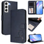 Litter Panda Embossing RFID Leather Phone Case with Lanyard, For Samsung Galaxy S22 Ultra 5G, For Samsung Galaxy S22+ 5G, For Samsung Galaxy S22 5G, For Samsung Galaxy S21 FE 5G, For Samsung Galaxy S21 5G, For Samsung Galaxy S21+ 5G                    ...