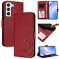 Litter Panda Embossing RFID Leather Phone Case with Lanyard, For Samsung Galaxy S22 Ultra 5G, For Samsung Galaxy S22+ 5G, For Samsung Galaxy S22 5G, For Samsung Galaxy S21 FE 5G, For Samsung Galaxy S21 5G, For Samsung Galaxy S21+ 5G                    ...