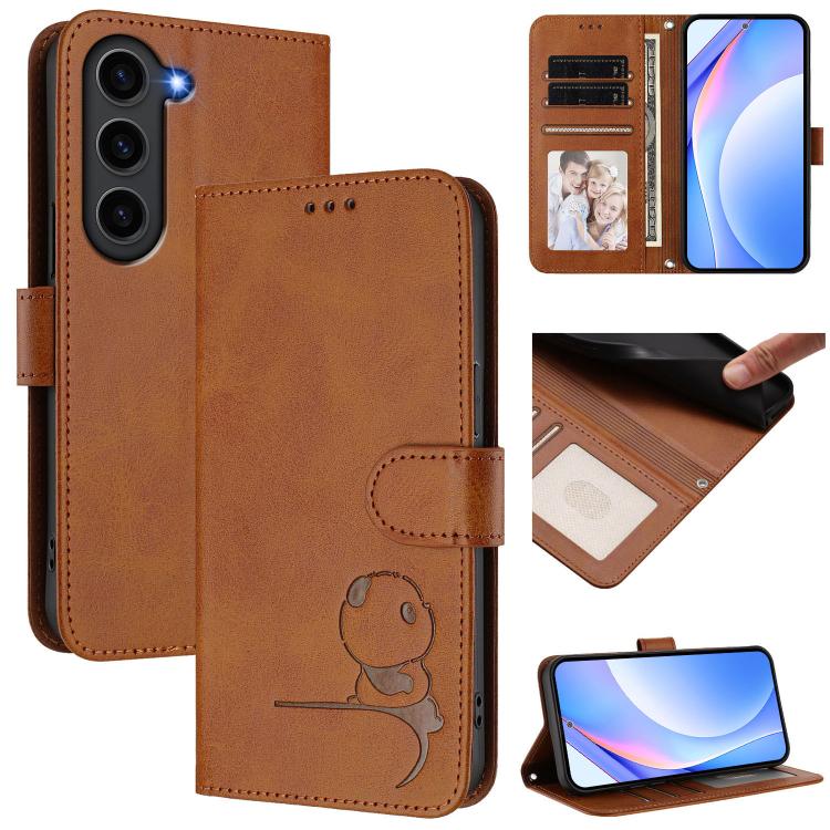Litter Panda Embossing RFID Leather Phone Case with Lanyard, For Samsung Galaxy S25 Ultra 5G, For Samsung Galaxy S24 FE 5G, For Samsung Galaxy S24 Ultra 5G, For Samsung Galaxy S23 FE 5G, For Samsung Galaxy S23 Ultra 5G, For Samsung Galaxy S23+ 5G      ...