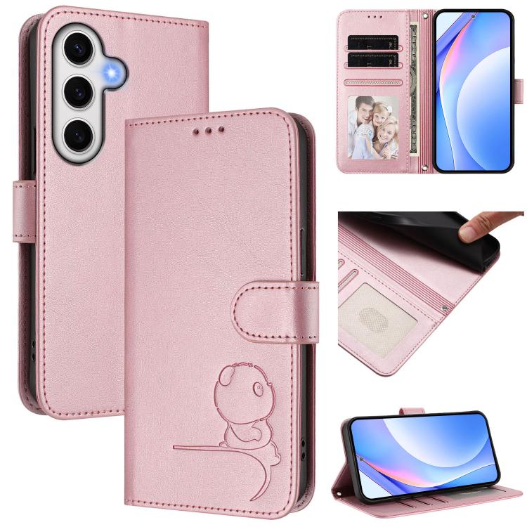 Litter Panda Embossing RFID Leather Phone Case with Lanyard, For Samsung Galaxy S25 Ultra 5G, For Samsung Galaxy S24 FE 5G, For Samsung Galaxy S24 Ultra 5G, For Samsung Galaxy S23 FE 5G, For Samsung Galaxy S23 Ultra 5G, For Samsung Galaxy S23+ 5G      ...