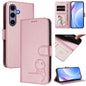 Litter Panda Embossing RFID Leather Phone Case with Lanyard, For Galaxy S26 FE 5G, For Samsung Galaxy S26+ 5G, For Samsung Galaxy S26 Edge 5G, For Samsung Galaxy S26 Ultra 5G, For Samsung Galaxy S26 5G, For Samsung Galaxy S25 Edge 5G                   ...