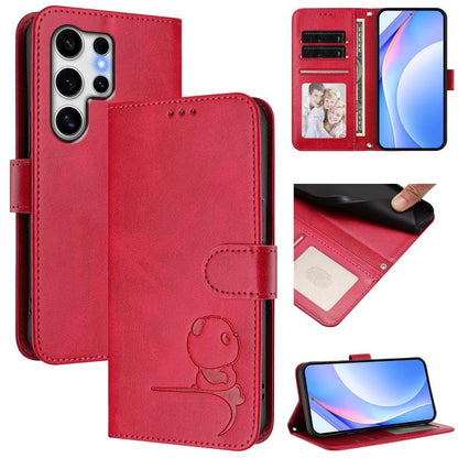 Litter Panda Embossing RFID Leather Phone Case with Lanyard, For Samsung Galaxy S25 Ultra 5G, For Samsung Galaxy S24 FE 5G, For Samsung Galaxy S24 Ultra 5G, For Samsung Galaxy S23 FE 5G, For Samsung Galaxy S23 Ultra 5G, For Samsung Galaxy S23+ 5G      ...