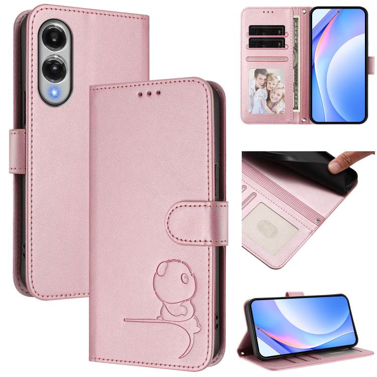 Litter Panda Embossing RFID Leather Phone Case with Lanyard, For Samsung Galaxy S26+ 5G, For Samsung Galaxy S26 Edge 5G, For Samsung Galaxy S26 Ultra 5G, For Samsung Galaxy S26 5G, For Samsung Galaxy S25 Edge 5G, For Samsung Galaxy S25 / S24 5G        ...