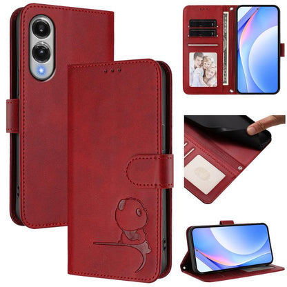 Litter Panda Embossing RFID Leather Phone Case with Lanyard, For Galaxy S26 FE 5G, For Samsung Galaxy S26+ 5G, For Samsung Galaxy S26 Edge 5G, For Samsung Galaxy S26 Ultra 5G, For Samsung Galaxy S26 5G, For Samsung Galaxy S25 Edge 5G                   ...