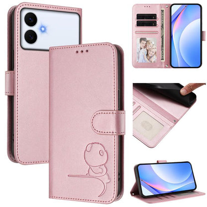 Litter Panda Embossing RFID Leather Phone Case with Lanyard, For Galaxy S26 FE 5G, For Samsung Galaxy S26+ 5G, For Samsung Galaxy S26 Edge 5G, For Samsung Galaxy S26 Ultra 5G, For Samsung Galaxy S26 5G, For Samsung Galaxy S25 Edge 5G                   ...