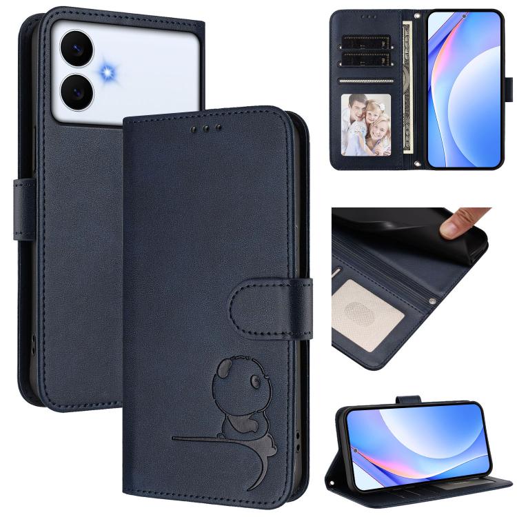 Litter Panda Embossing RFID Leather Phone Case with Lanyard, For Galaxy S26 FE 5G, For Samsung Galaxy S26+ 5G, For Samsung Galaxy S26 Edge 5G, For Samsung Galaxy S26 Ultra 5G, For Samsung Galaxy S26 5G, For Samsung Galaxy S25 Edge 5G                   ...
