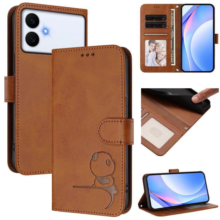 Litter Panda Embossing RFID Leather Phone Case with Lanyard, For Galaxy S26 FE 5G, For Samsung Galaxy S26+ 5G, For Samsung Galaxy S26 Edge 5G, For Samsung Galaxy S26 Ultra 5G, For Samsung Galaxy S26 5G, For Samsung Galaxy S25 Edge 5G                   ...