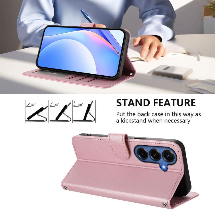 Litter Panda Embossing RFID Leather Phone Case with Lanyard, For Samsung Galaxy S26+ 5G, For Samsung Galaxy S26 Edge 5G, For Samsung Galaxy S26 Ultra 5G, For Samsung Galaxy S26 5G, For Samsung Galaxy S25 Edge 5G, For Samsung Galaxy S25 / S24 5G        ...