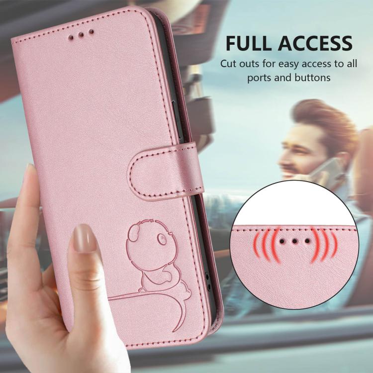 Litter Panda Embossing RFID Leather Phone Case with Lanyard, For Samsung Galaxy S26+ 5G, For Samsung Galaxy S26 Edge 5G, For Samsung Galaxy S26 Ultra 5G, For Samsung Galaxy S26 5G, For Samsung Galaxy S25 Edge 5G, For Samsung Galaxy S25 / S24 5G        ...