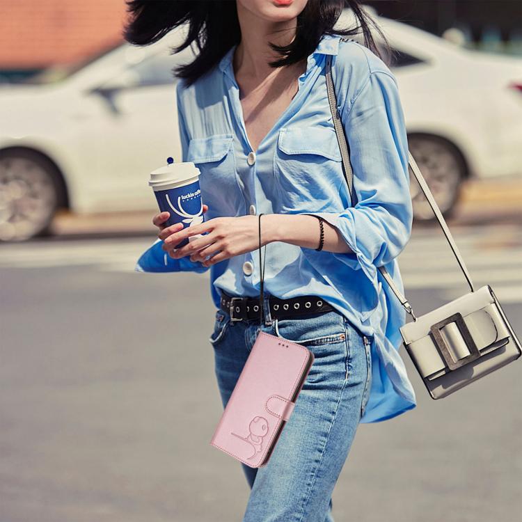 Litter Panda Embossing RFID Leather Phone Case with Lanyard, For Samsung Galaxy S26+ 5G, For Samsung Galaxy S26 Edge 5G, For Samsung Galaxy S26 Ultra 5G, For Samsung Galaxy S26 5G, For Samsung Galaxy S25 Edge 5G, For Samsung Galaxy S25 / S24 5G        ...