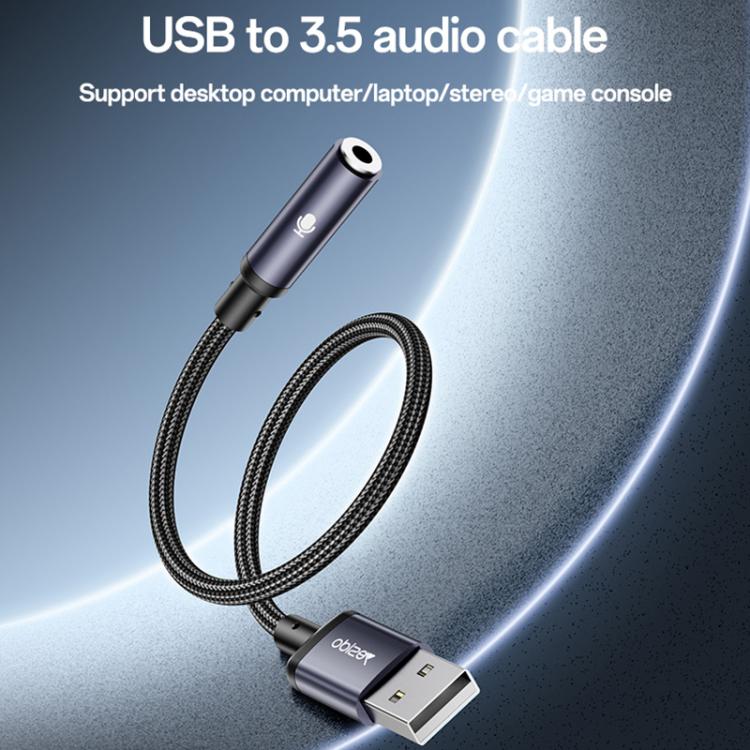 Yesido YAU46 USB to 3.5mm Aluminum Alloy Audio Adapter