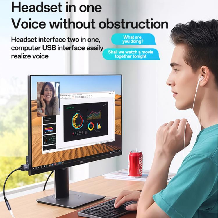 Yesido YAU46 USB to 3.5mm Aluminum Alloy Audio Adapter