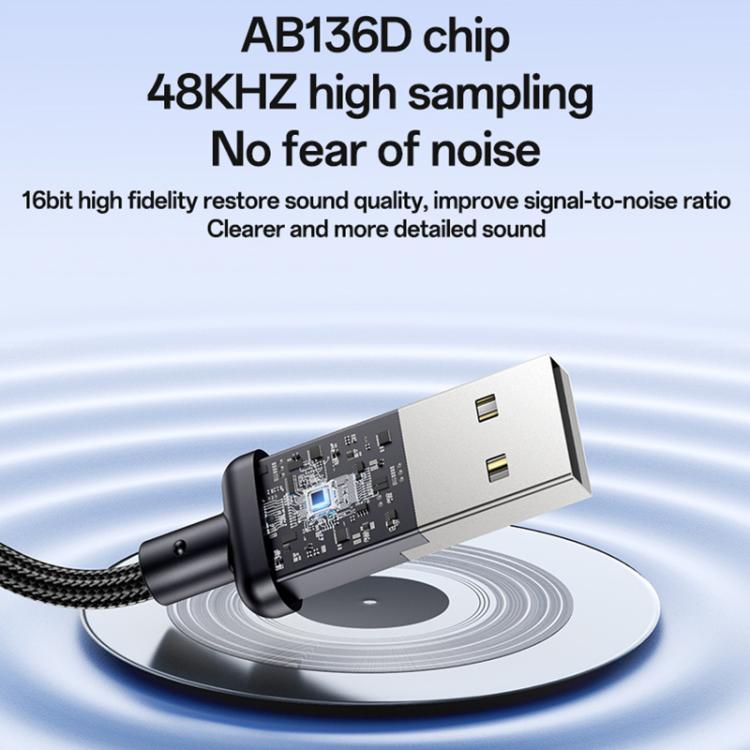 Yesido YAU46 USB to 3.5mm Aluminum Alloy Audio Adapter