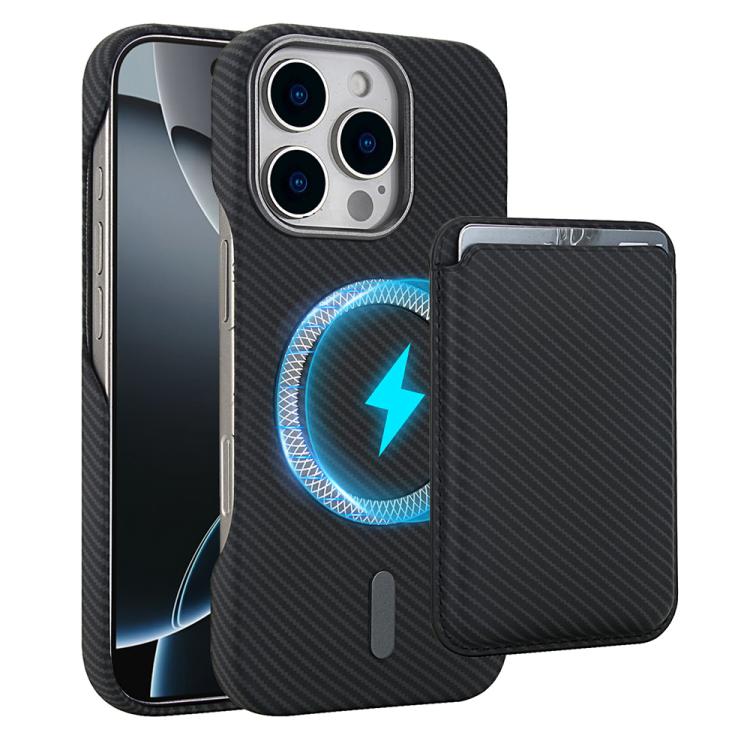 Carbon Fiber MagSafe Magnetic Card Holder Phone Case