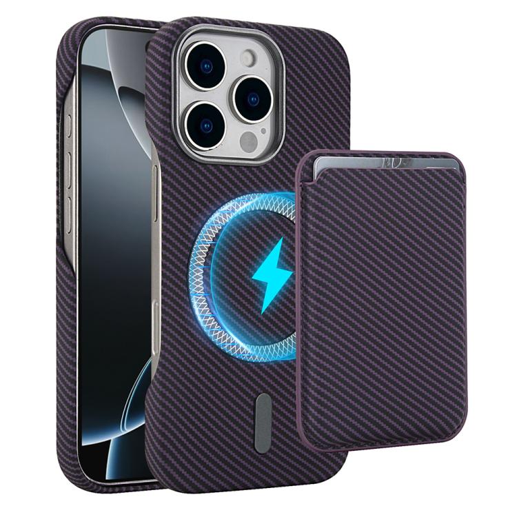 Carbon Fiber MagSafe Magnetic Card Holder Phone Case