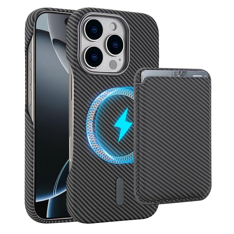 Carbon Fiber MagSafe Magnetic Card Holder Phone Case