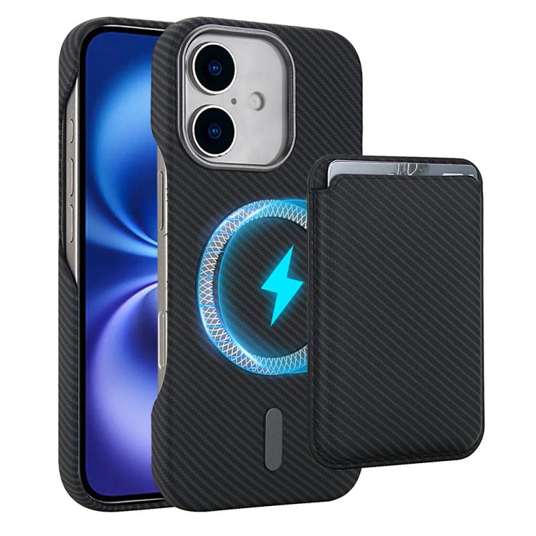 Carbon Fiber MagSafe Magnetic Card Holder Phone Case