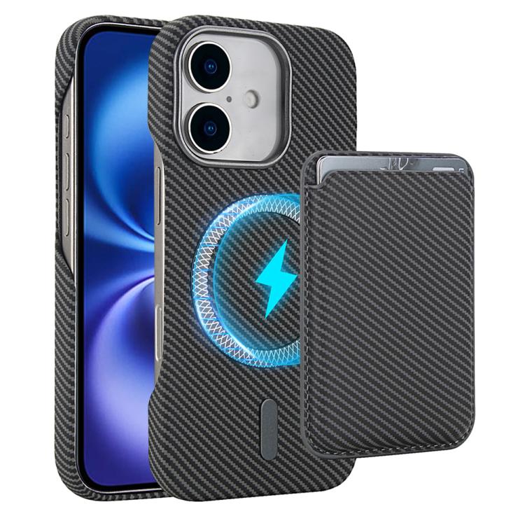 Carbon Fiber MagSafe Magnetic Card Holder Phone Case