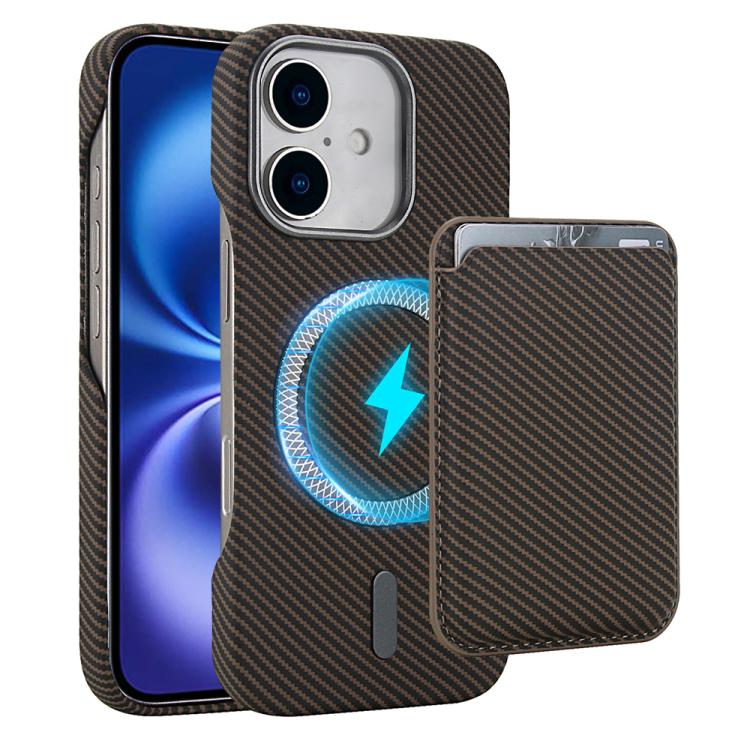 Carbon Fiber MagSafe Magnetic Card Holder Phone Case