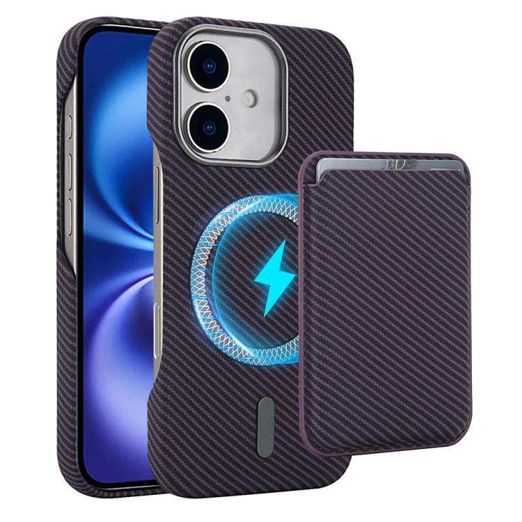 Carbon Fiber MagSafe Magnetic Card Holder Phone Case