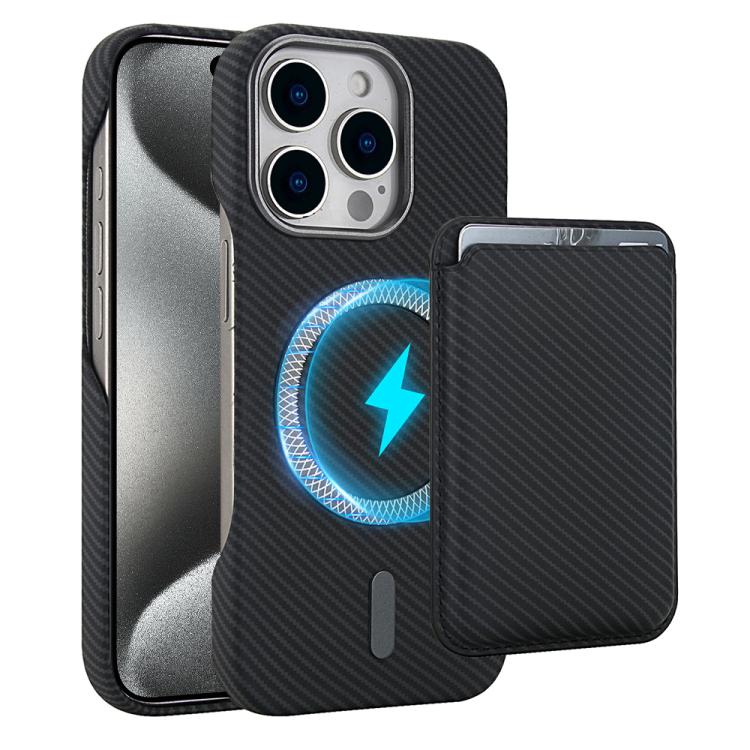 Carbon Fiber MagSafe Magnetic Card Holder Phone Case