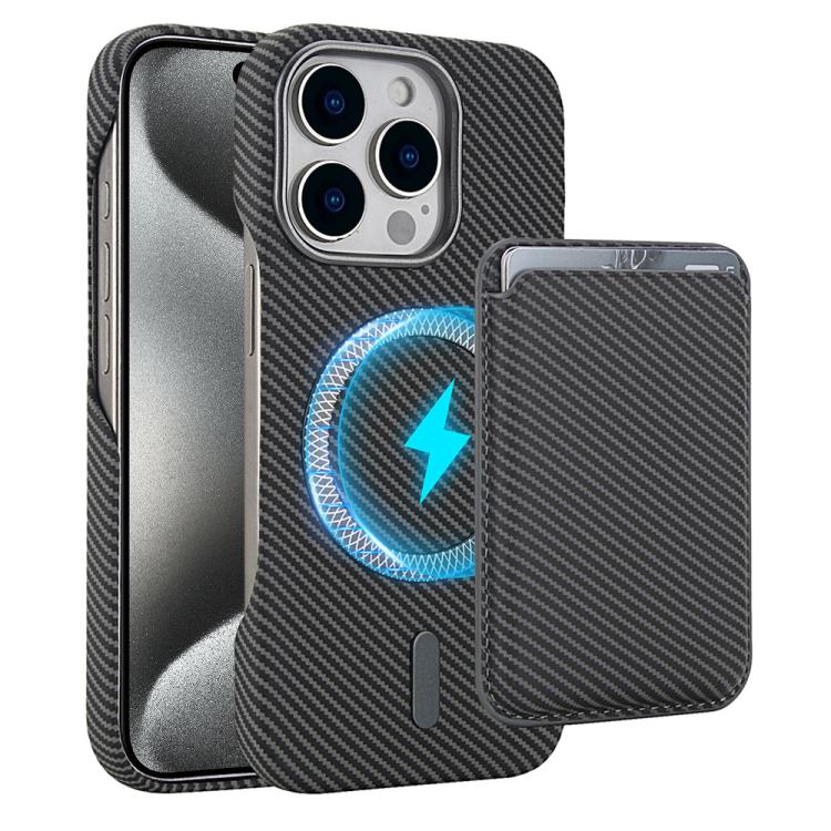 Carbon Fiber MagSafe Magnetic Card Holder Phone Case