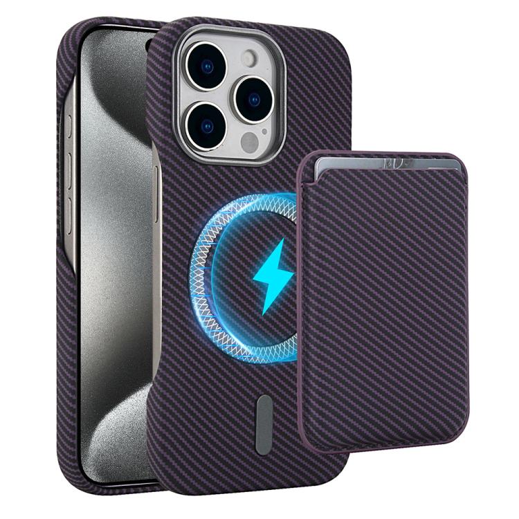Carbon Fiber MagSafe Magnetic Card Holder Phone Case