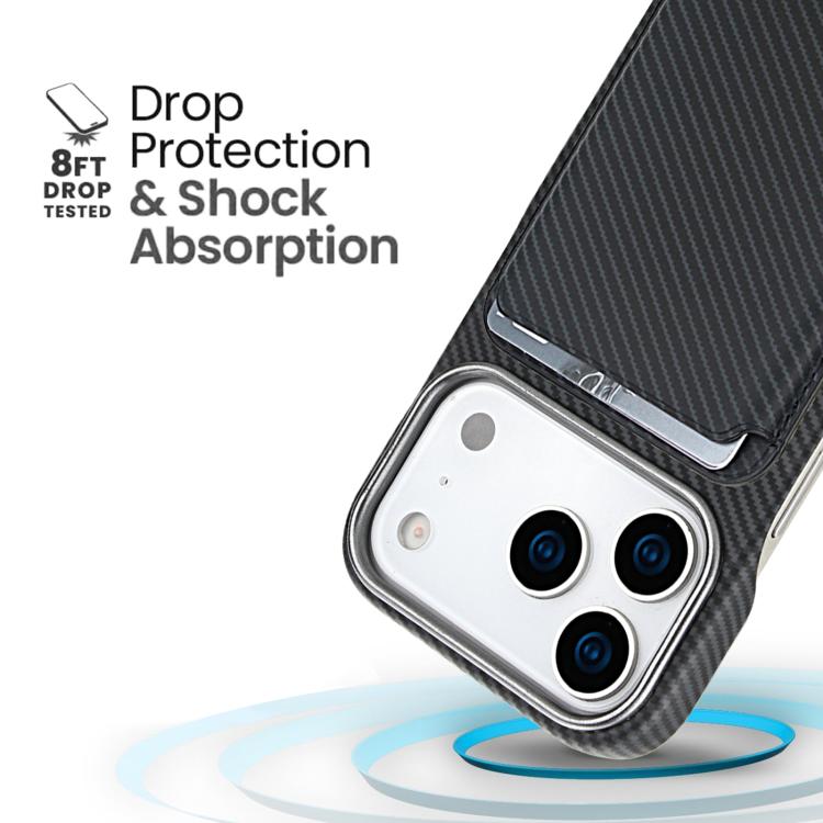 Carbon Fiber MagSafe Magnetic Card Holder Phone Case