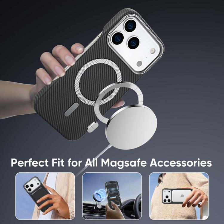 Carbon Fiber MagSafe Magnetic Card Holder Phone Case