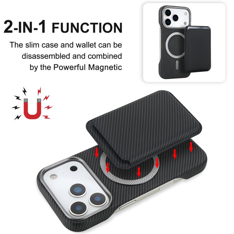 Carbon Fiber MagSafe Magnetic Card Holder Phone Case