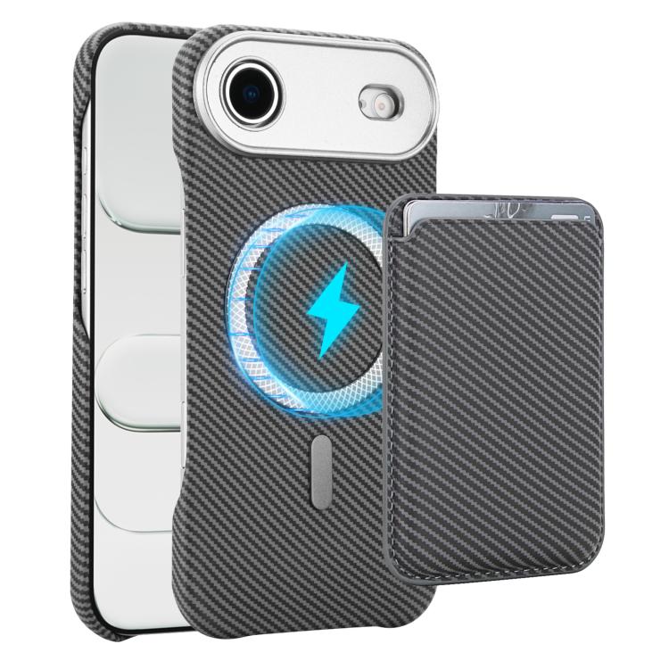 Carbon Fiber MagSafe Magnetic Card Holder Phone Case