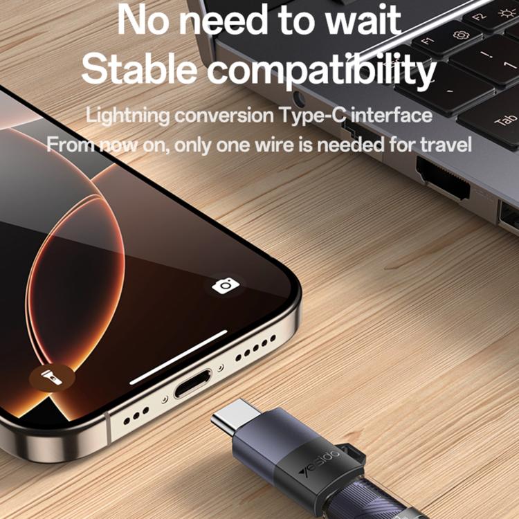 Yesido GS28 8 Pin Female to Type-C Male 60W Charging Adapter