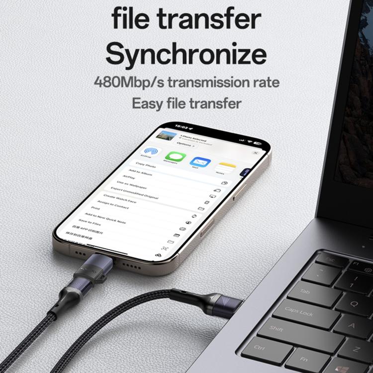 Yesido GS28 8 Pin Female to Type-C Male 60W Charging Adapter