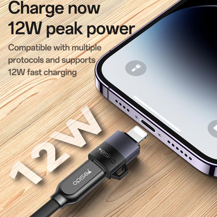 Yesido GS30 Micro USB Female to 8 Pin Male 12W Charging Adapter