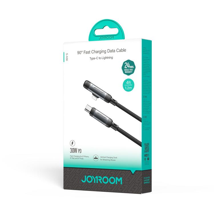 JOYROOM S-A56 EnjoyX Series 30W Type-C to 8 Pin 90 Degree Fast Charging Data Cable
