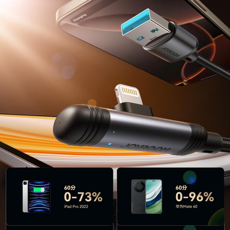 JOYROOM S-A56 EnjoyX Series 3A USB to 8 Pin 90 Degree Fast Charging Data Cable