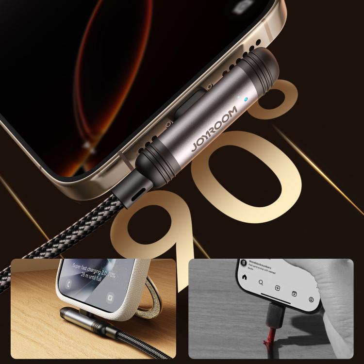 JOYROOM S-A56 EnjoyX Series 3A USB to 8 Pin 90 Degree Fast Charging Data Cable