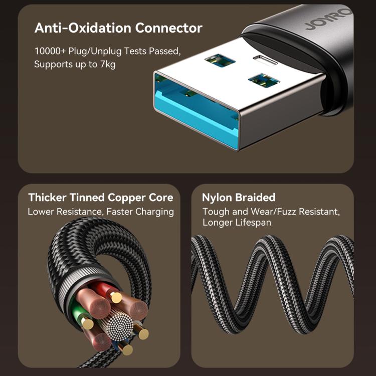 JOYROOM S-A56 EnjoyX Series 3A USB to 8 Pin 90 Degree Fast Charging Data Cable