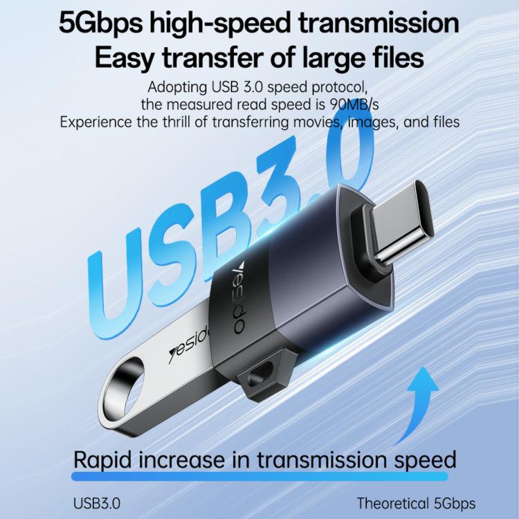 Yesido GS31 USB 3.0 Female to Type-C Male 18W Charging Adapter