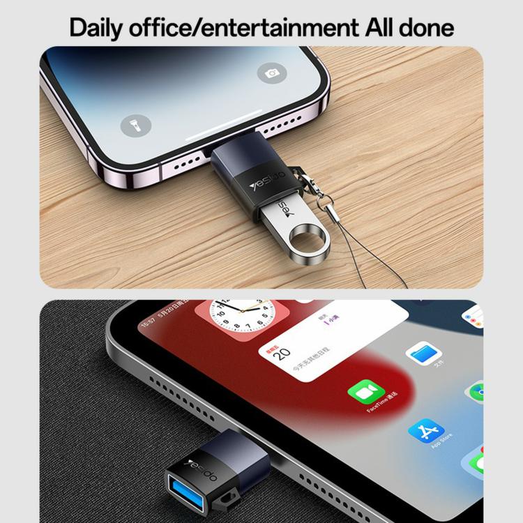 Yesido GS32 USB 2.0 Female to 8 Pin Male 480Mbps Charging Adapter