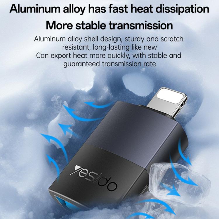 Yesido GS32 USB 2.0 Female to 8 Pin Male 480Mbps Charging Adapter