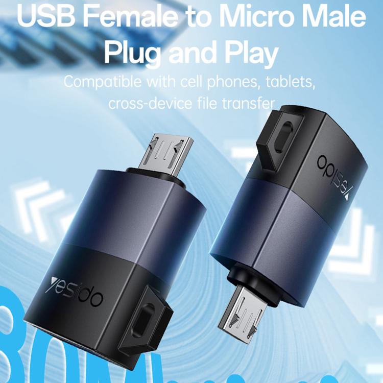 Yesido GS33 USB 2.0 Female to Micro USB Male 480Mbps Charging Adapter