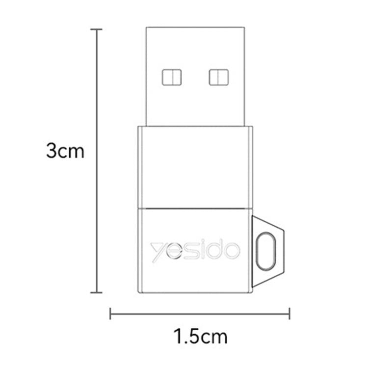 Yesido GS34 Type-C Female to USB 2.0 Male 480Mbps Charging Adapter