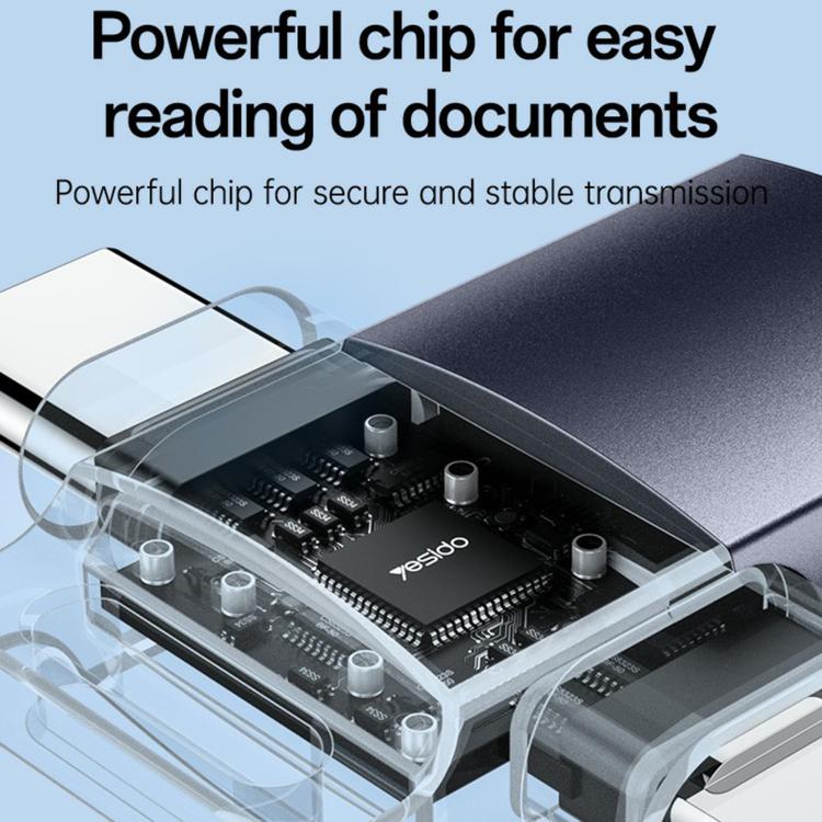 Yesido GS35 2 in 1 USB 3.0 Female to Type-C/8 Pin Male Charging Adapter