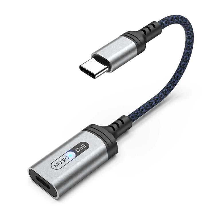 MH-306 USB-C / Type-C to 8 Pin Audio Earphone Adapter with Indicator Light