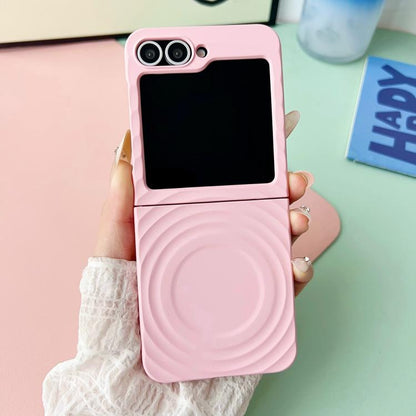 Wave Texture MagSafe Skin Feel PC Phone Case, For Samsung Galaxy Z Flip7 FE /6 /5, For Samsung Galaxy Z Flip7 5G