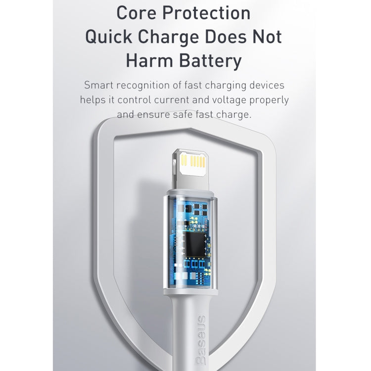 Baseus 20W Type-C / USB-C to 8 Pin PD High-density Braided Fast Charging Data Cable, Length: 2m