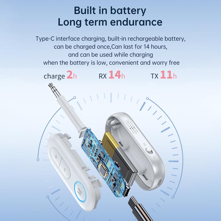 BT-13 2 in 1 Car Wireless Audio Adapter 3.5mm Audio Receiver Transmitter